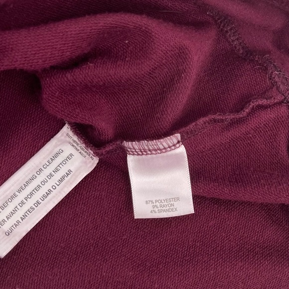 Relativity Ruffle Sleeves Top Burgundy Size 2X - Picture 8 of 11